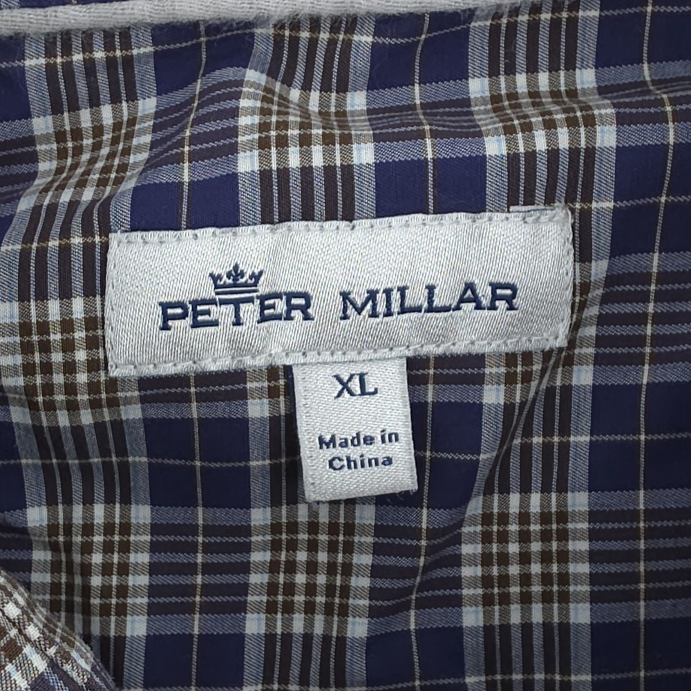 Peter‎ Millar Shirt Mens XL Long Sleeve Multicolor Cotton Plaid Button Up - Picture 3 of 8
